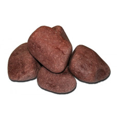 Малиновый кварцит обвалованный для бани и сауны, 20 кг., средний